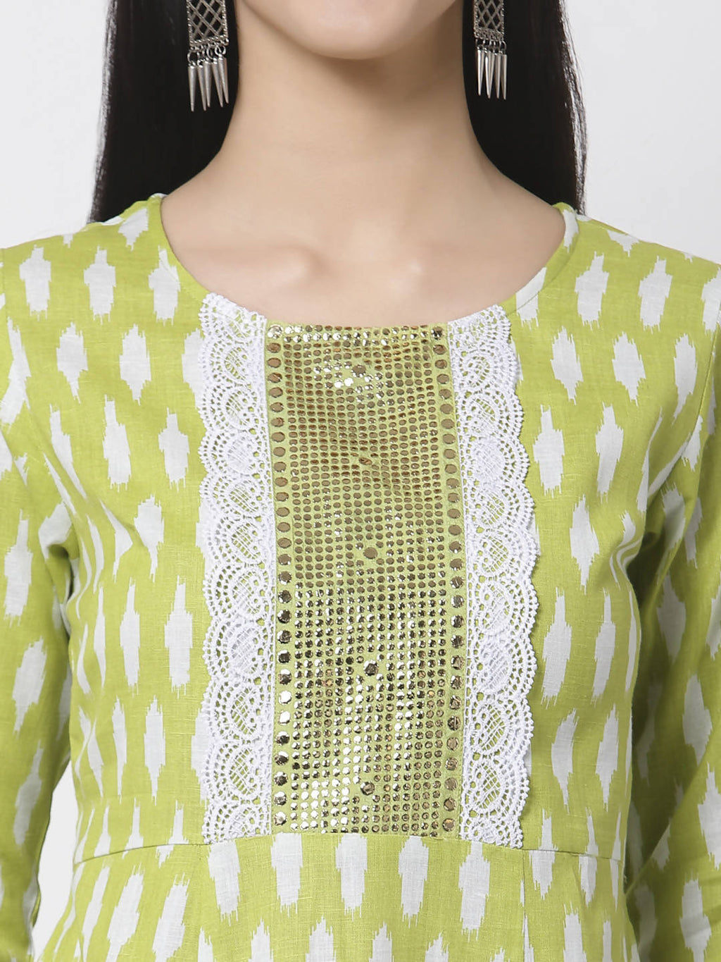 Myshka Women's Pure Cotton Printed 3/4 Sleeve Dress