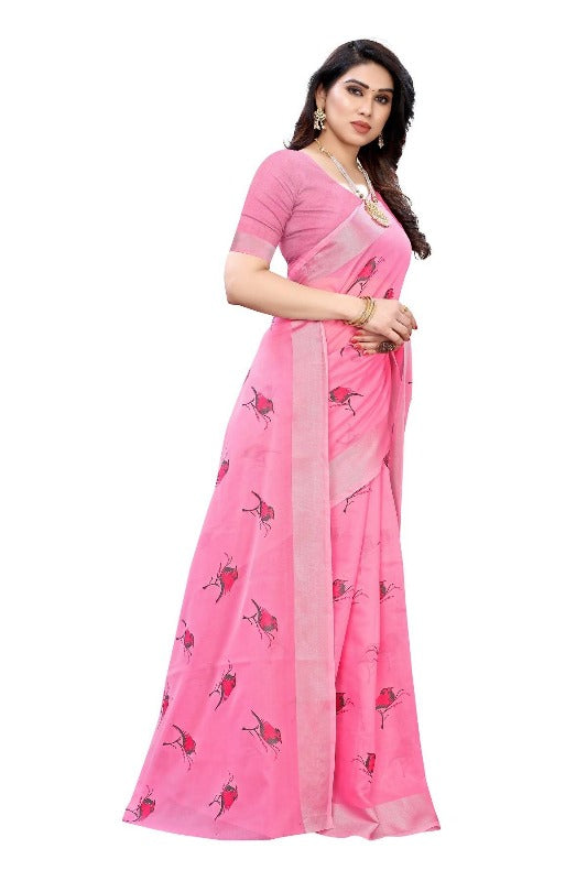  Chanderi Designer Saree (SERIN PINK)