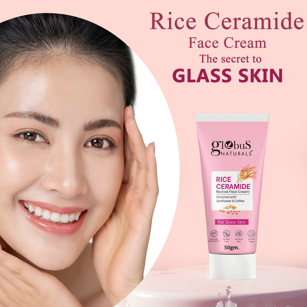 Globus Naturals Rice Ceramide Revival Face Cream - Distacart