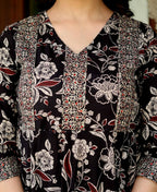 Miravan Women's Yoke Embroidery Anarkali Kurta And Palazzo Set