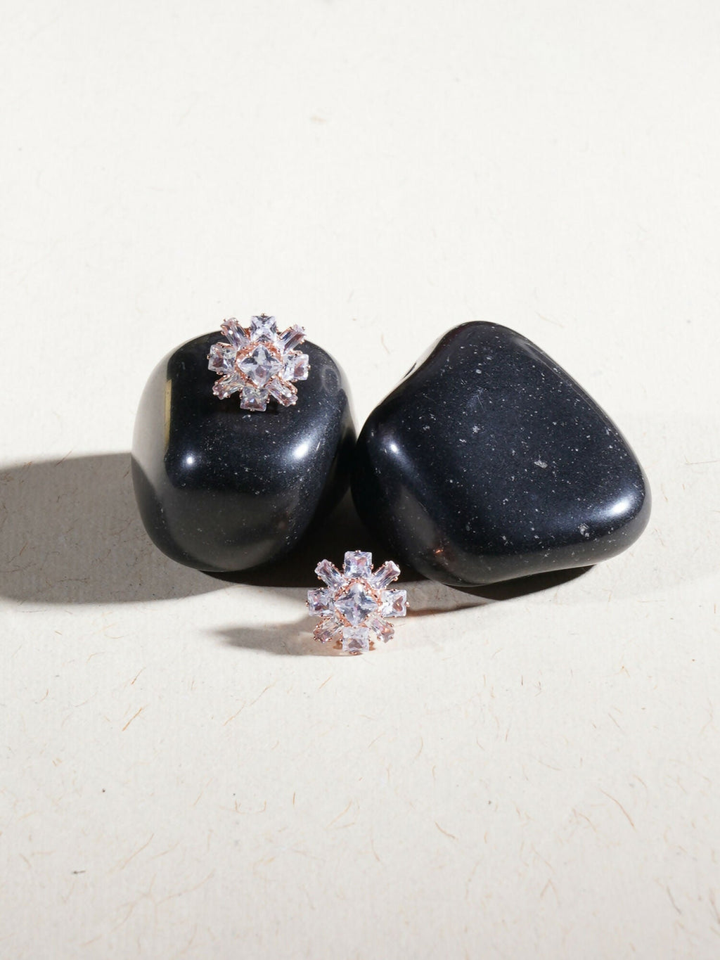 stone stud (Rose gold) - Ruby Raang - Distacart
