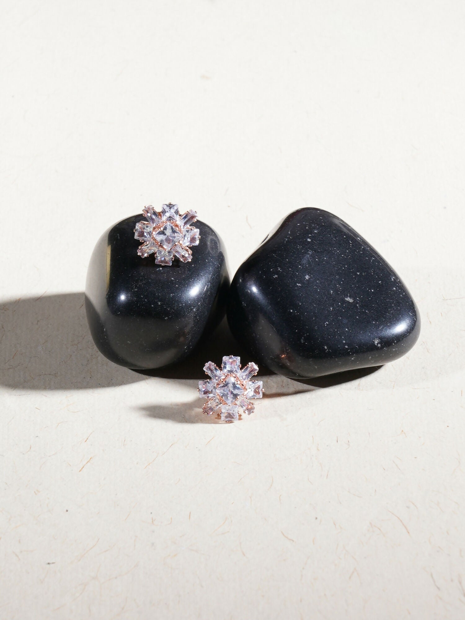 stone stud (Rose gold) - Ruby Raang - Distacart