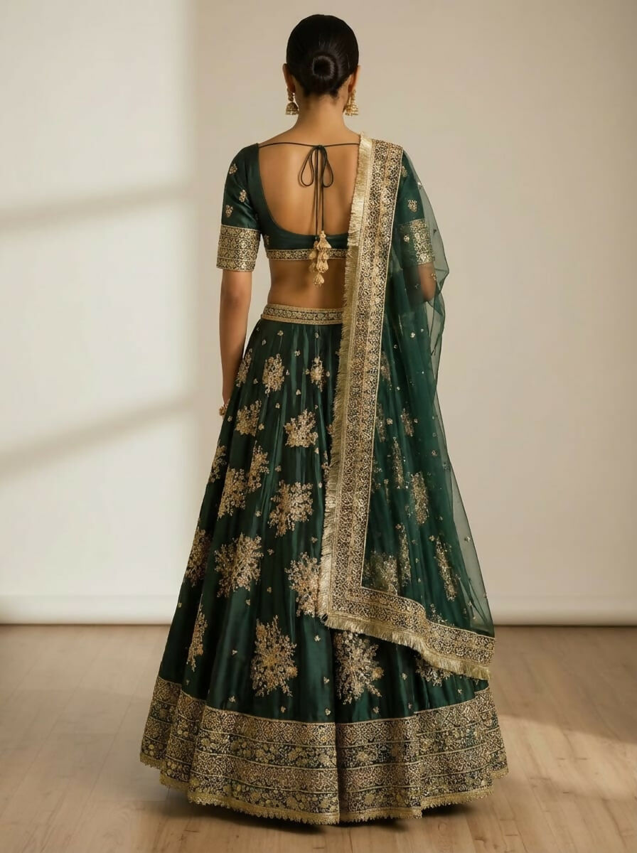 Lehenga Mart Designer Indian Wedding Lehenga Choli-Green - Distacart