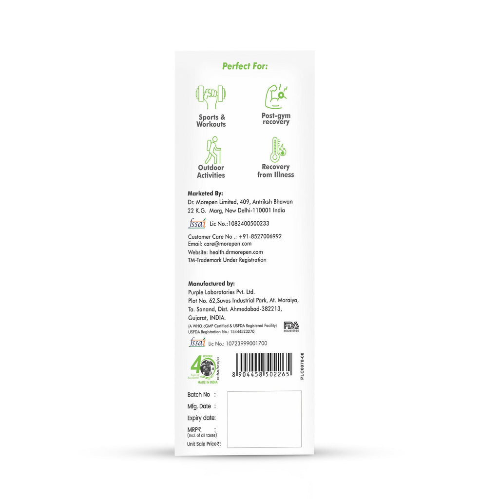 Dr. Morepen Hydrolyte Electrolyte & Vitamin Drink Mix - Lemon Lime - Distacart