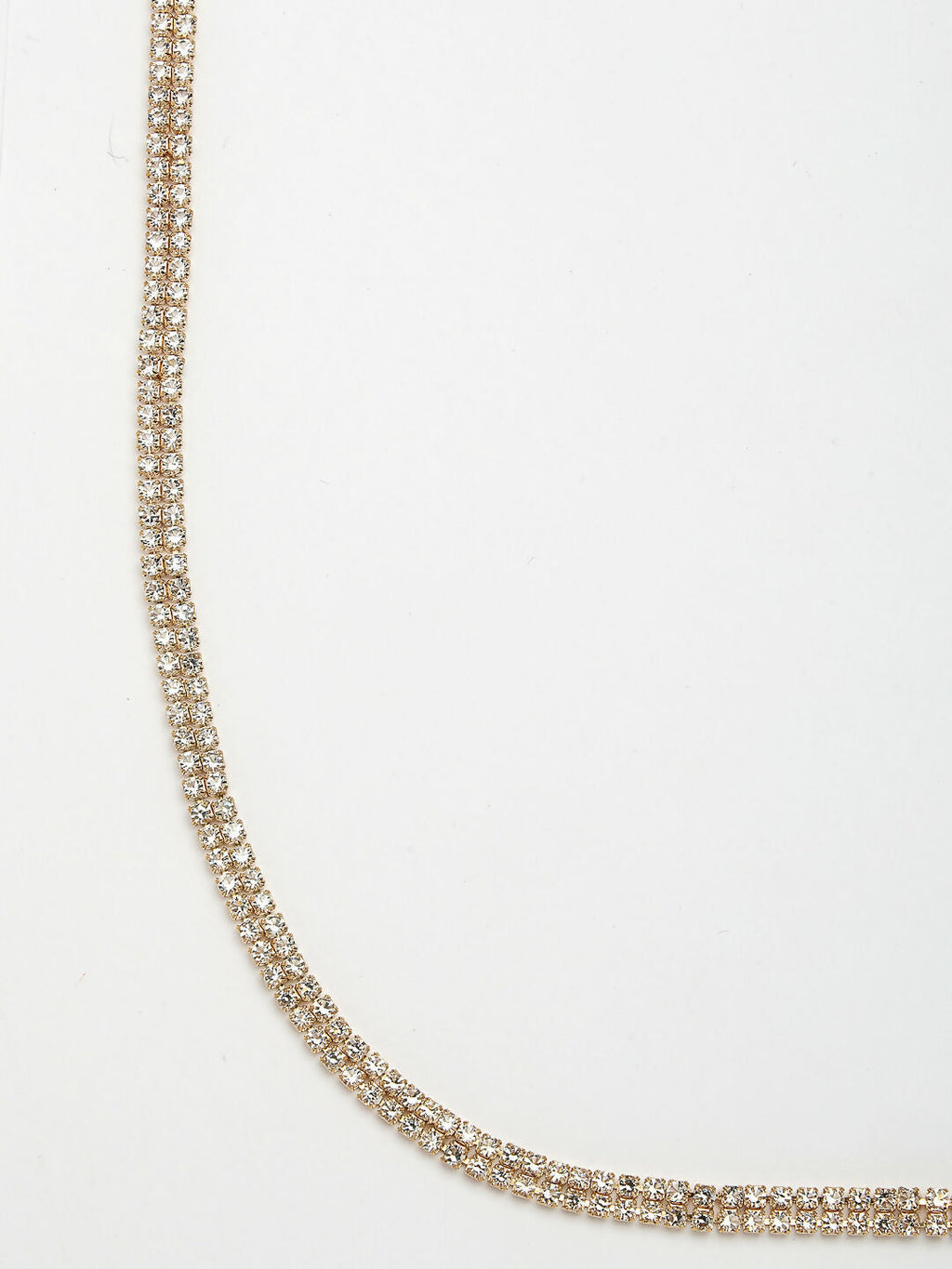 NVR Women's Gold-Polished AD-Studded Double Layered Kamarbandh Waist Chain