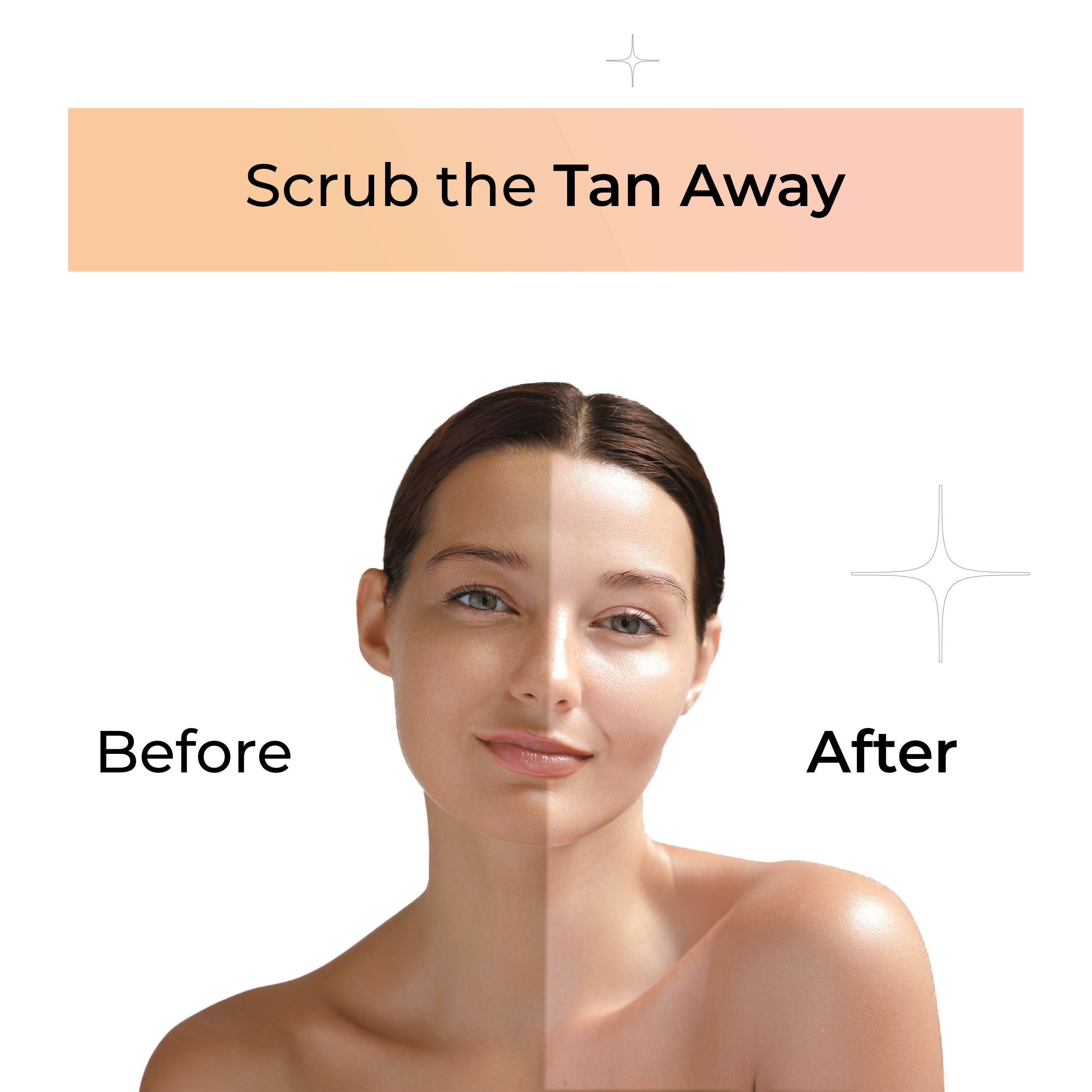 Glowifly Radiance Touch Tan Clear Face Exfoliating Scrub - Papaya Scrub for Face