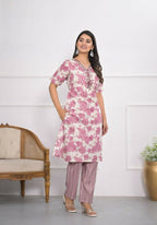 Festive Wear Ethnic Pink chanderi Stitched Suit - Anbazaar