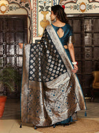 Shree Shyam Fashion Teal Silk Saree - Distacart