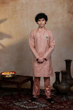 Semi Pattu Copper Balaji Ratna Pattu Set By Hilo Design