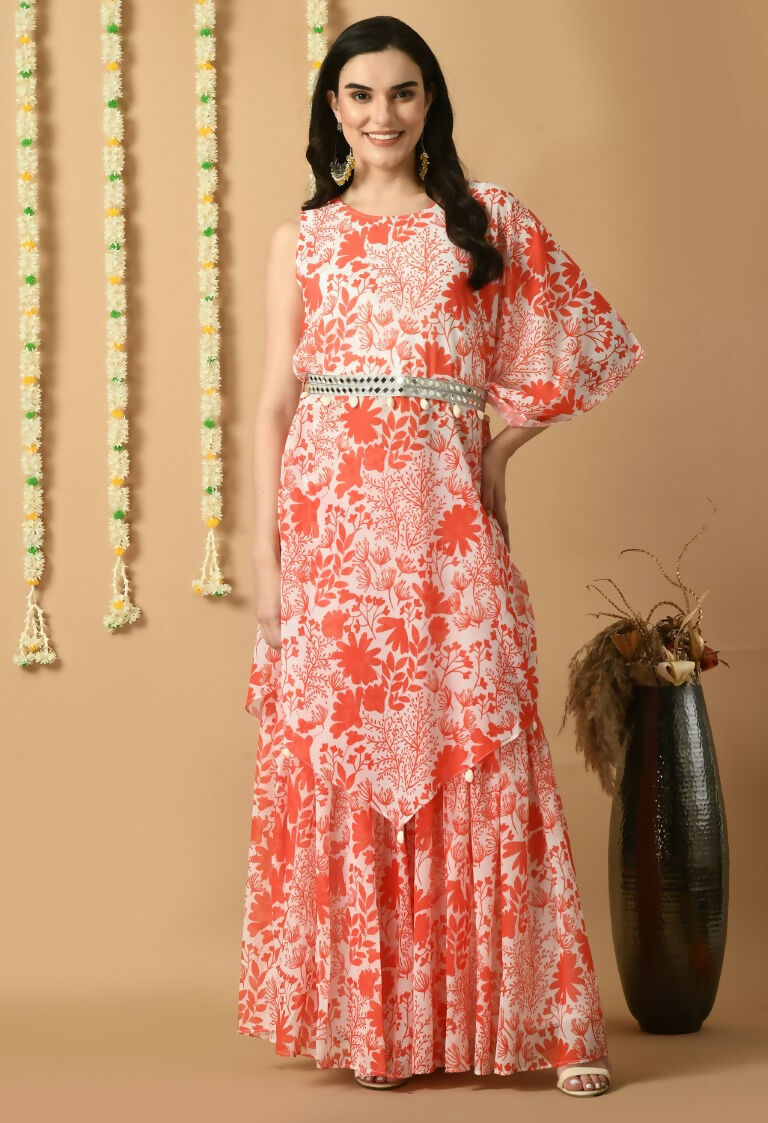 Joban Fashion Red Maslin Kurta Set