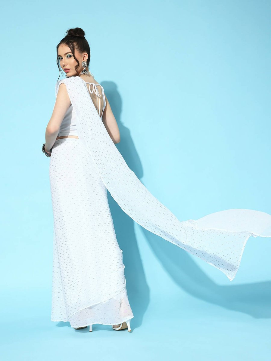 Ahalyaa Women's Traditional wear Saree - White