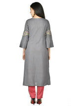 Joban Fashion Grey Cotton Rayon Kurta Set