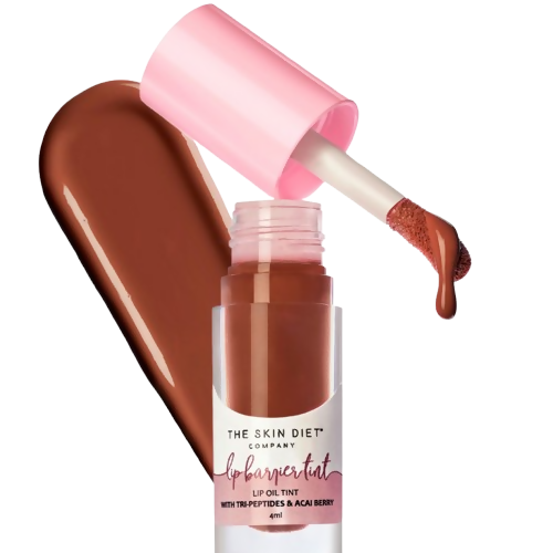 The Skin Diet Company Lip Barrier Tint High Shine Gloss Oil - Fall Brown