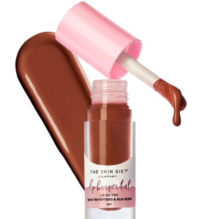 The Skin Diet Company Lip Barrier Tint High Shine Gloss Oil - Fall Brown