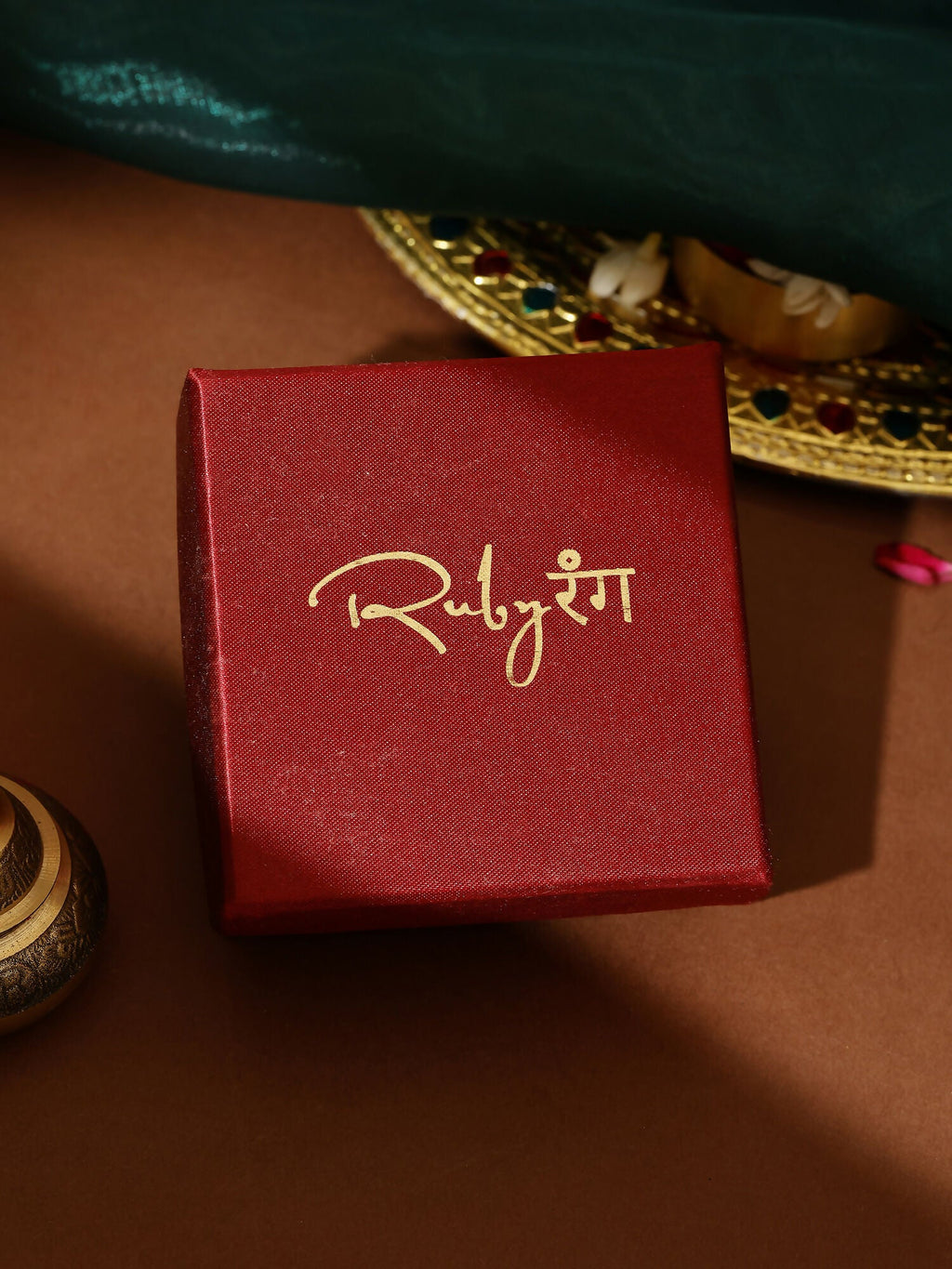 Ruby Raang Green Tear Drop Green Meenakari Maang Tikka - Distacart