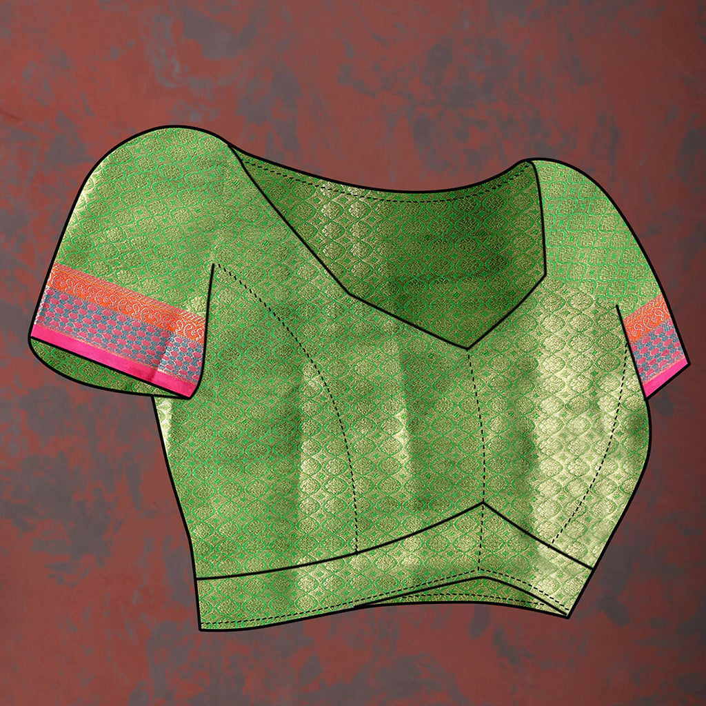 Lorenvalley Fashion Magenta Kanjivaram Silk Woven Design with Zari Weaving Saree