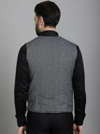 Even Apparels Solid Waistcoat - Grey