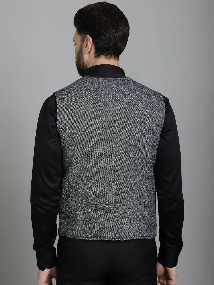 Even Apparels Solid Waistcoat - Grey