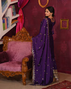Lehenga Mart Designer Chinon Suit With Sequence Embroidered Work - Blue