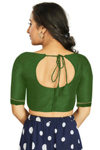 Aastha Fashion Women's Mehendi Art Silk Designer Party Wear Readymade Blouse