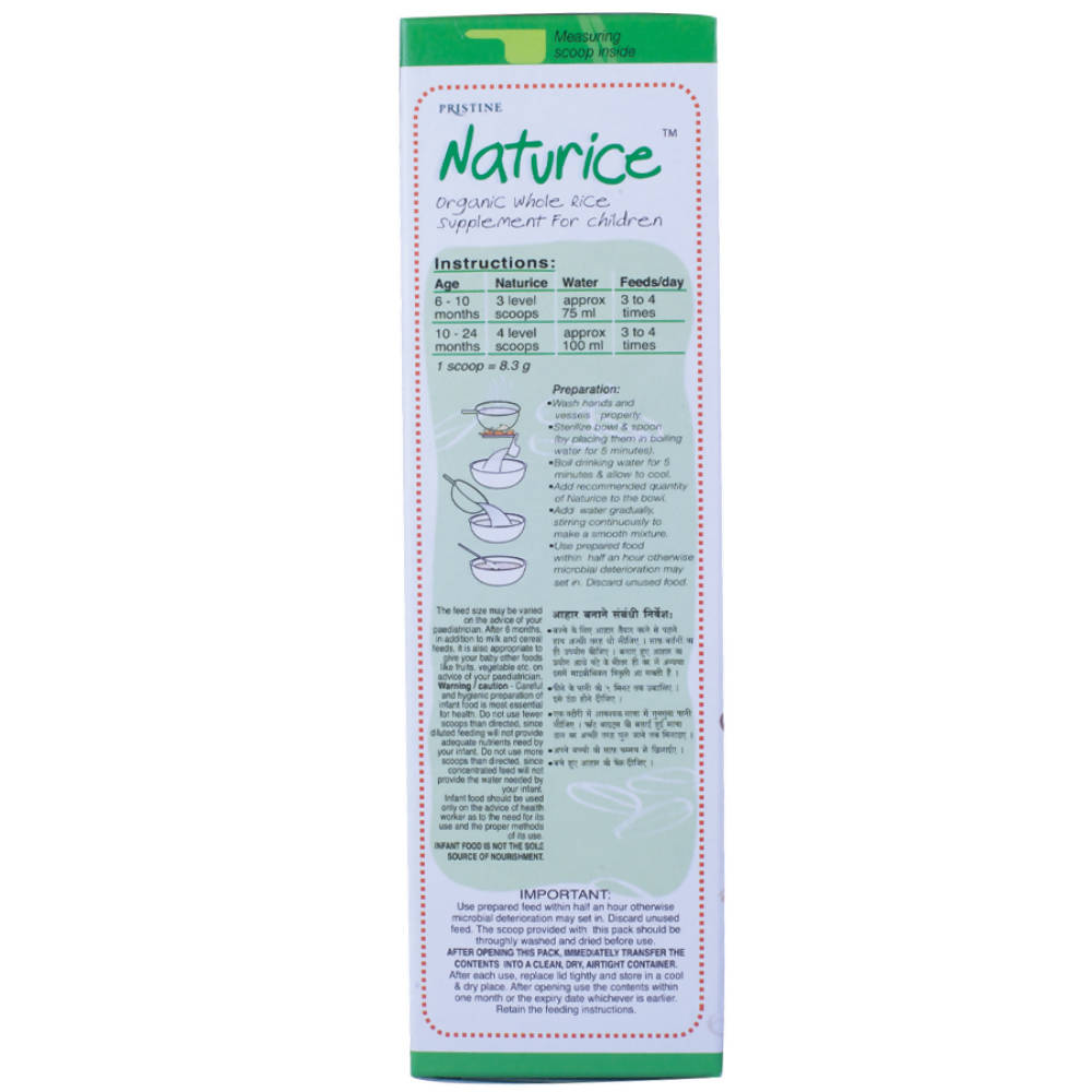 Pristine Naturice ? Organic Whole Rice Baby Cereal