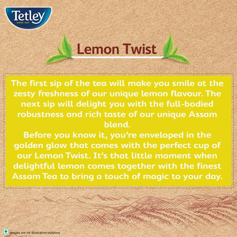 Tetley Lemon Flavoured Tea Bags - Distacart