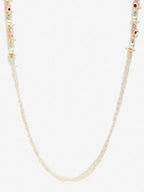 Pink Gold-Toned Evil Eye Beaded Mask Chain - Ruby Raang - Distacart