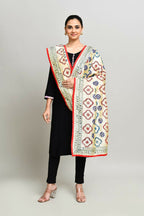 Joban Fashion Multi Color Cotton Embroidery Work Phulkari Dupatta