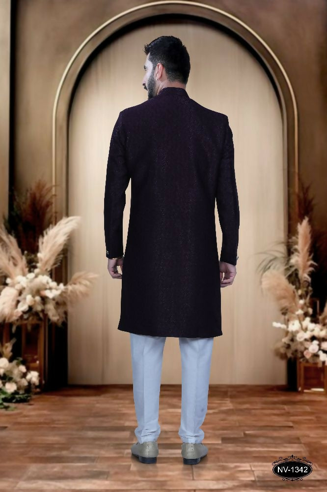 Joban Fashion Men's Wine TR Kurta with Pyjama