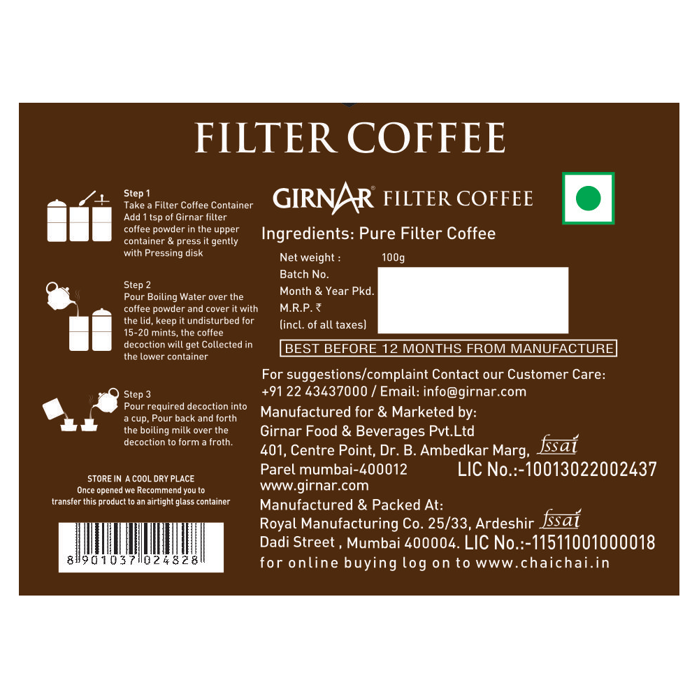 Girnar Filter Coffee - Distacart