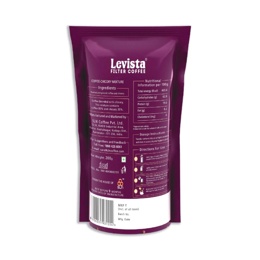 Levista Filter Coffee 80:20 - Distacart