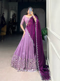 Lehenga Mart Designer Wedding Lehenga Choli For Women - Lavender