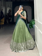Lehenga Mart Designer Wedding Lehenga Choli For Women - Parrot Green