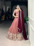Lehenga Mart Designer Wedding Lehenga Choli For Women - Peach