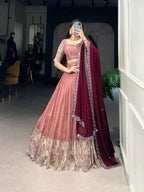 Lehenga Mart Designer Wedding Lehenga Choli For Women - Peach