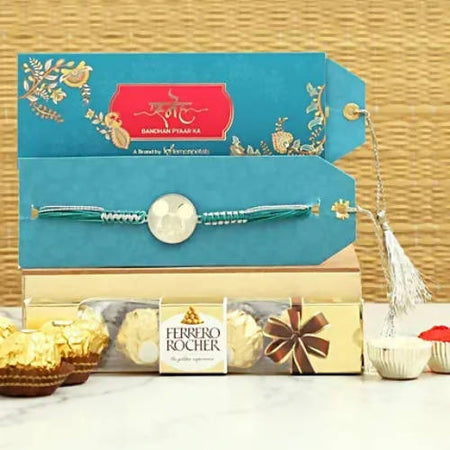 Cute Mickey Rakhi & Ferrero Rocher Box