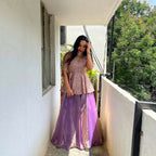 Teeya Creation Purple Color Crunchy Silk Embroidery Work Festiwal Wear Salwar Suit - Distacart