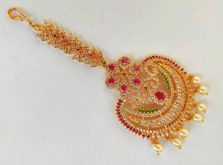 Multicolor Maang Tikka For Wedding