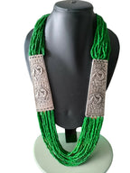 Inhanns Saree Shobha Statement Necklace - Green Onesize Necklace