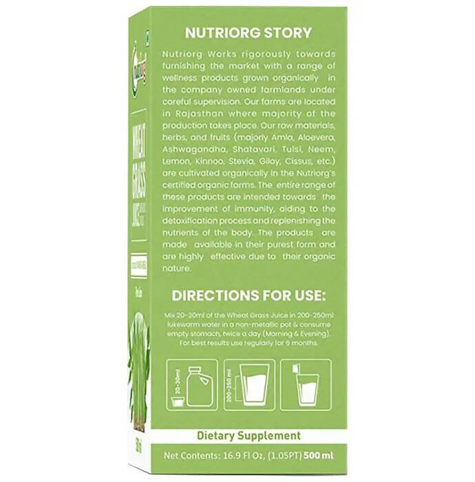 Nutriorg Wheat Grass Juice with Giloy & Tulsi - Distacart
