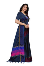 Vamika Navy Cotton Silk Weaving Saree (Binita Navy)