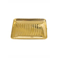 Spillbox Gold-Toned Brass Rectangular Lines Thali Pooja Essential