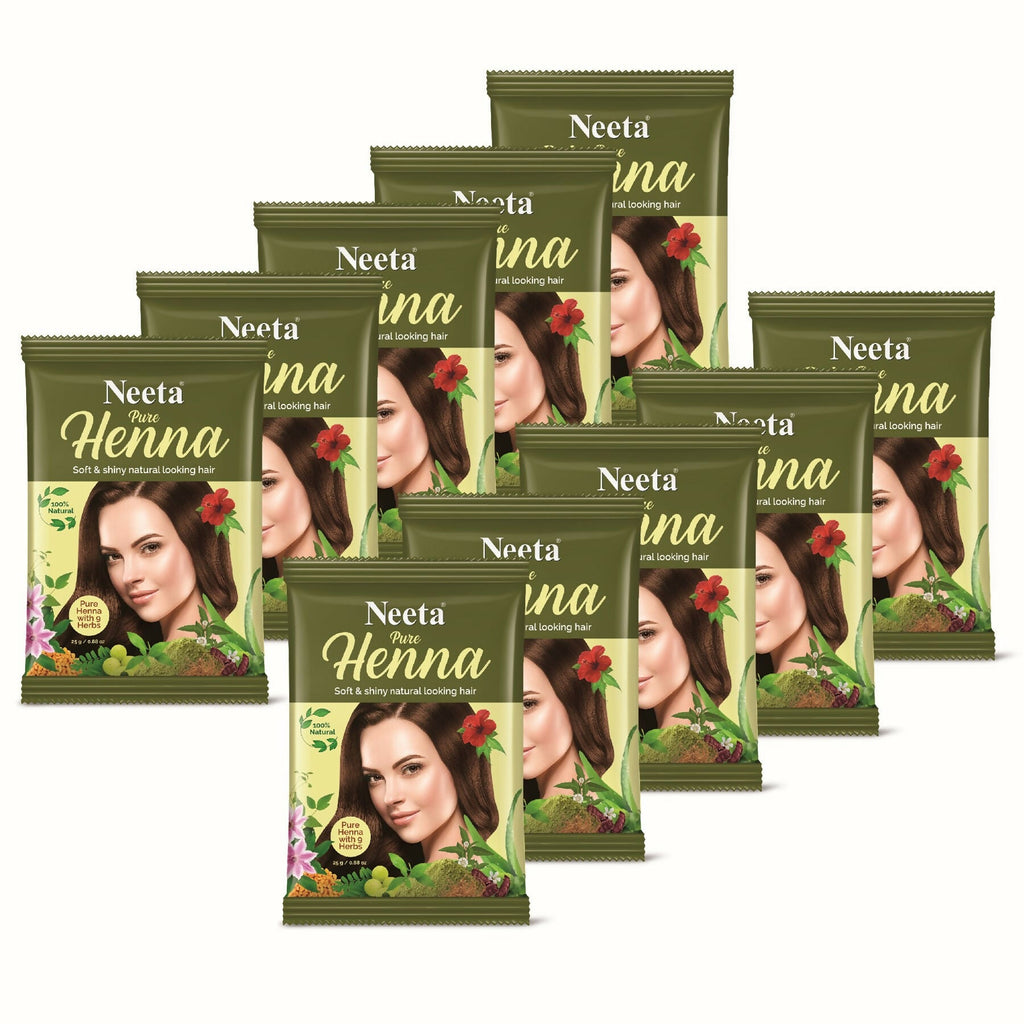 Neeta Pure Henna Soft & Shiny Natural Brown Hair Color - Distacart