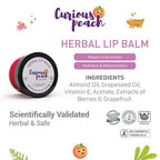 Curious Peach Ultra Protection Herbal Lip Balm - Raspberry & Blueberry - Distacart