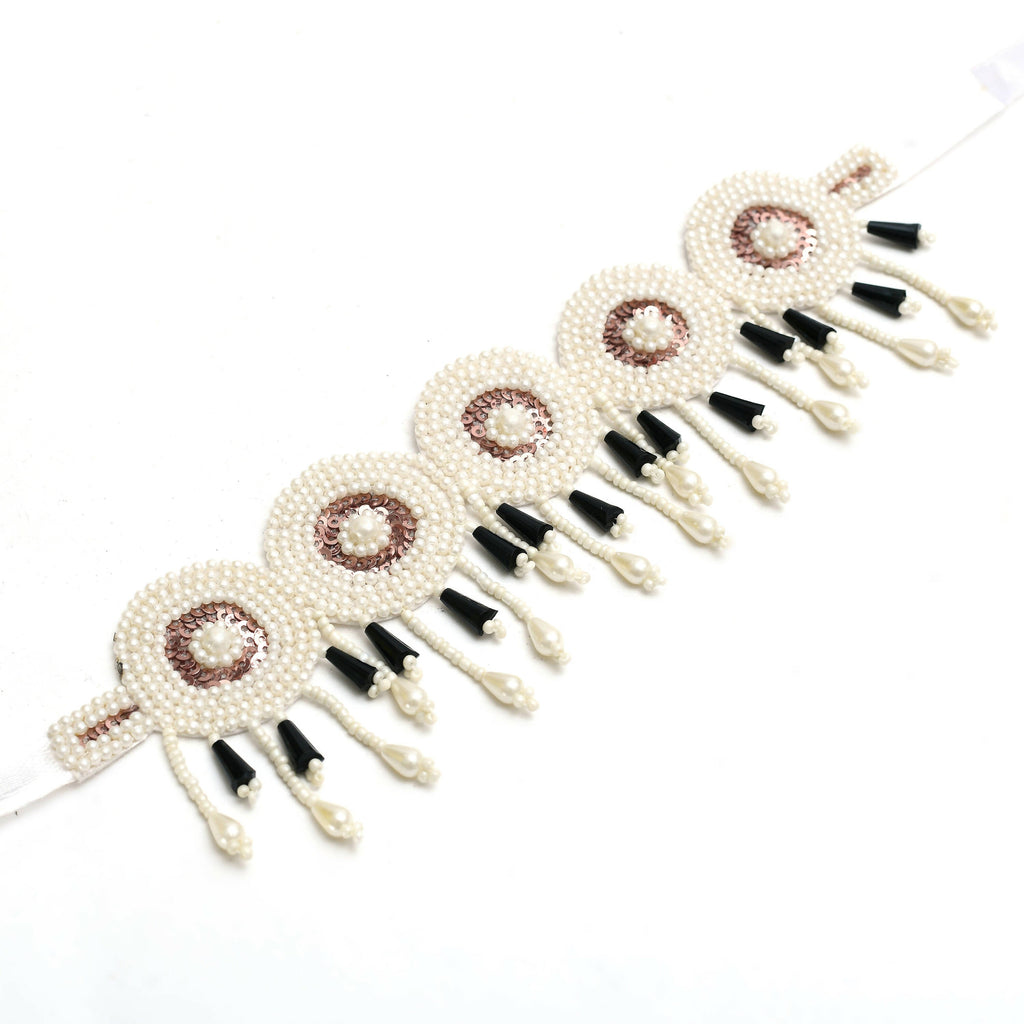 Mominos Fashion Johar Kamal Handicraft Gold/Off White Pearls Necklace with Earrings For Women - Distacart