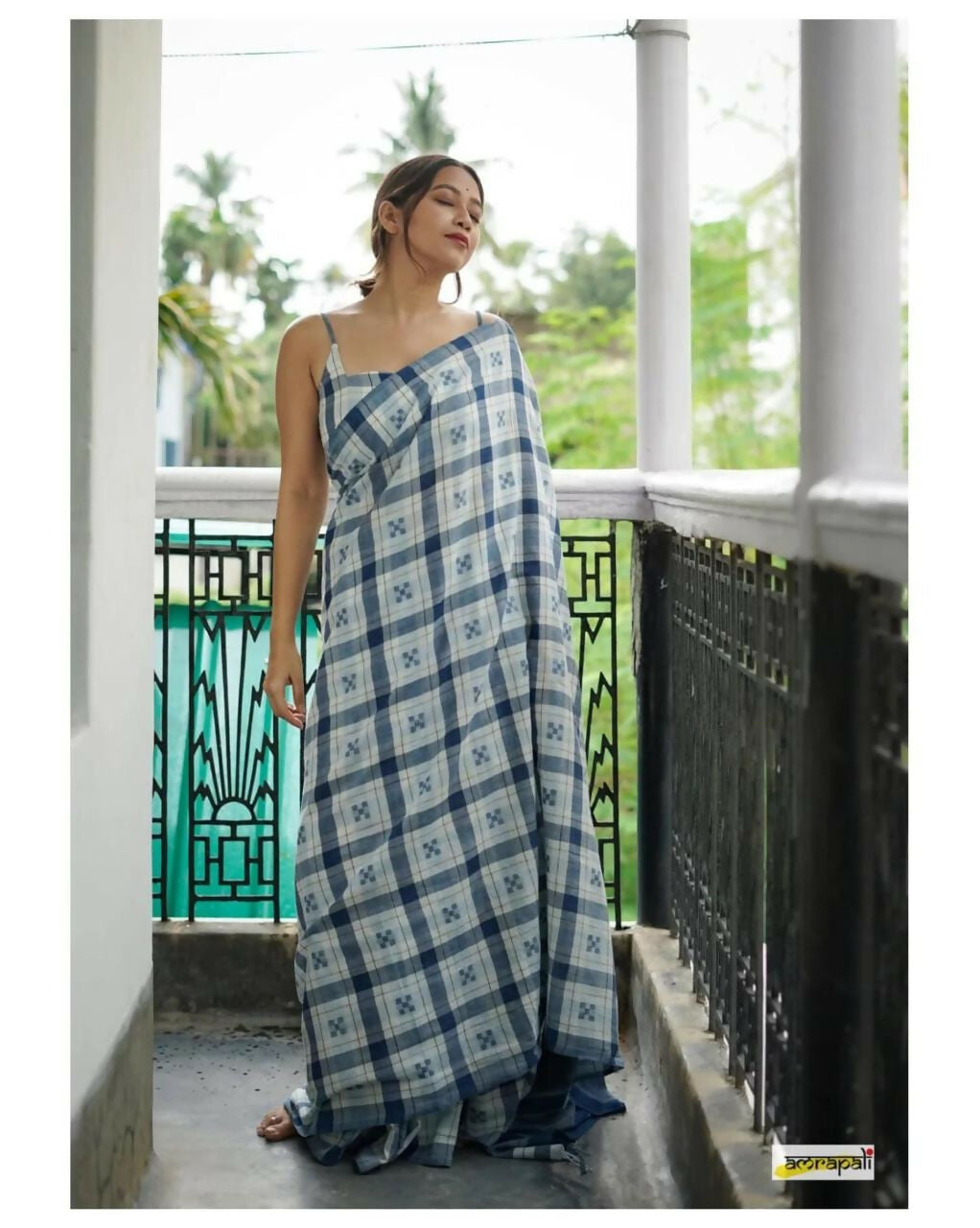 ECDCKCHCheckSareeBlue (4)