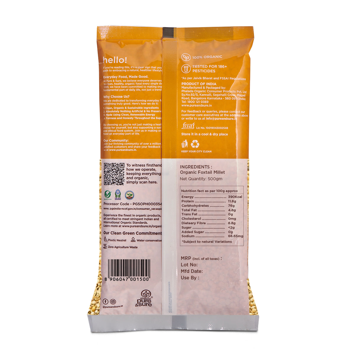 Pure & Sure Organic Foxtail Millet - Distacart