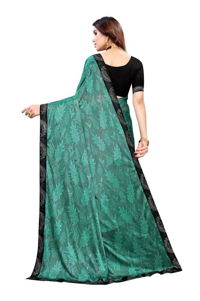 Vamika Rama Green Malai Silk Embroidery Saree