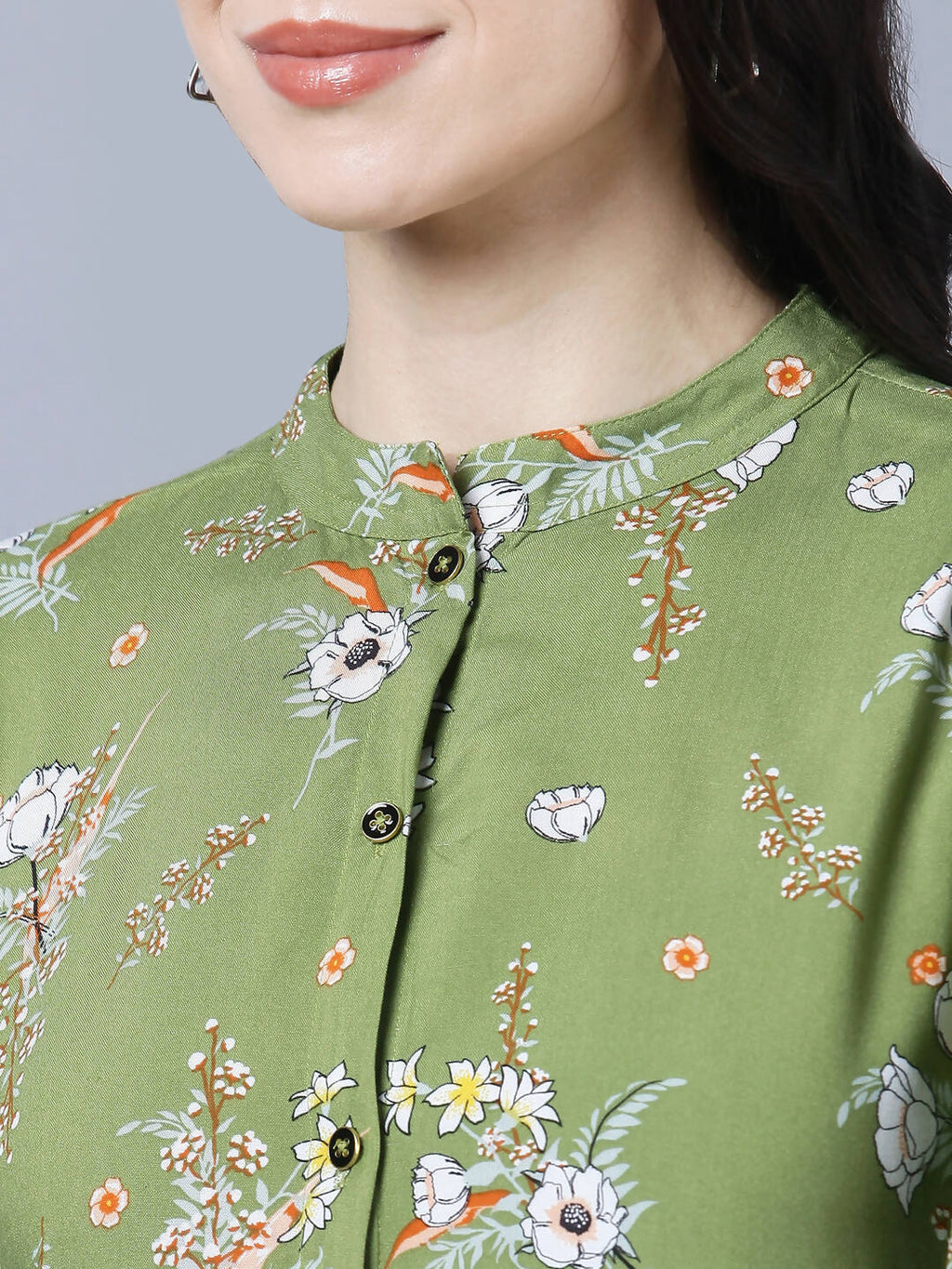 Myshka Stylish Green Viscose Short Sleeve Women's Top - Distacart