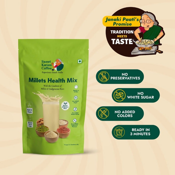 Sweet Karam Coffee Millets Health Milk Mix (Kanji Maavu) - Distacart